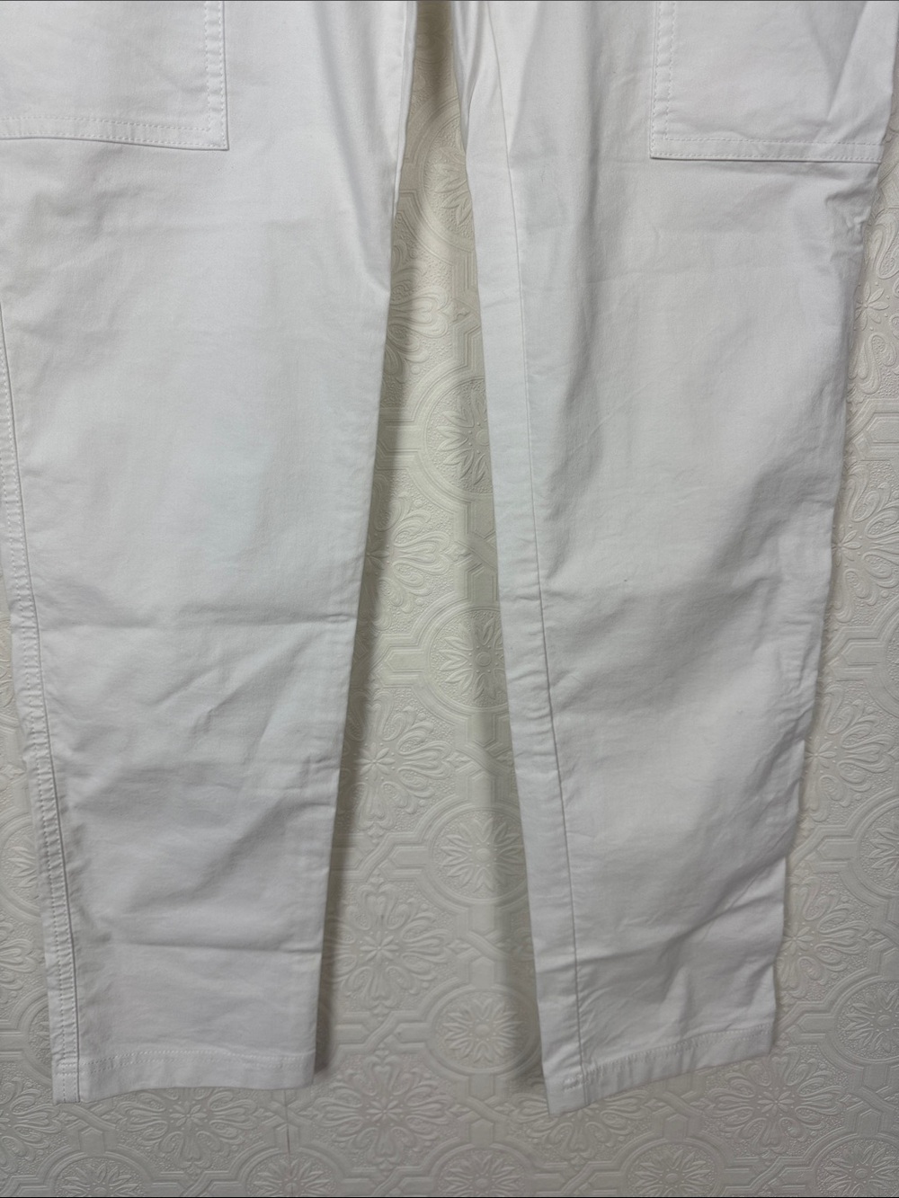 Anatomie Kate Skinny Cargo Pants White Silver Medium Italy - Picture 6 of 10